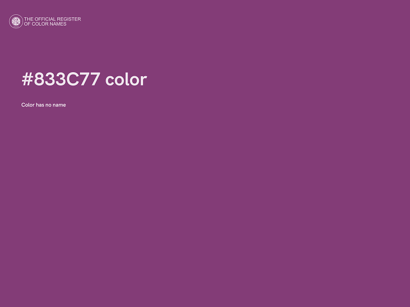 #833C77 color image