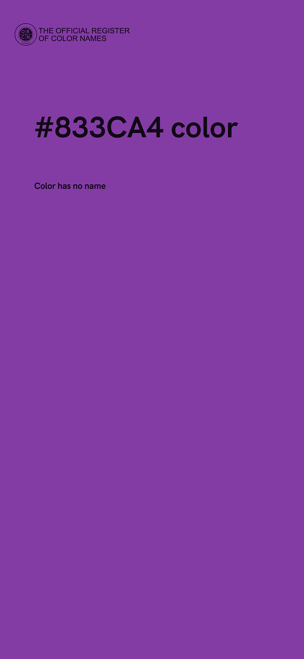 #833CA4 color image