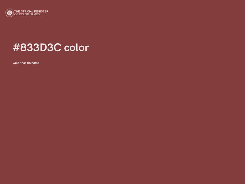 #833D3C color image
