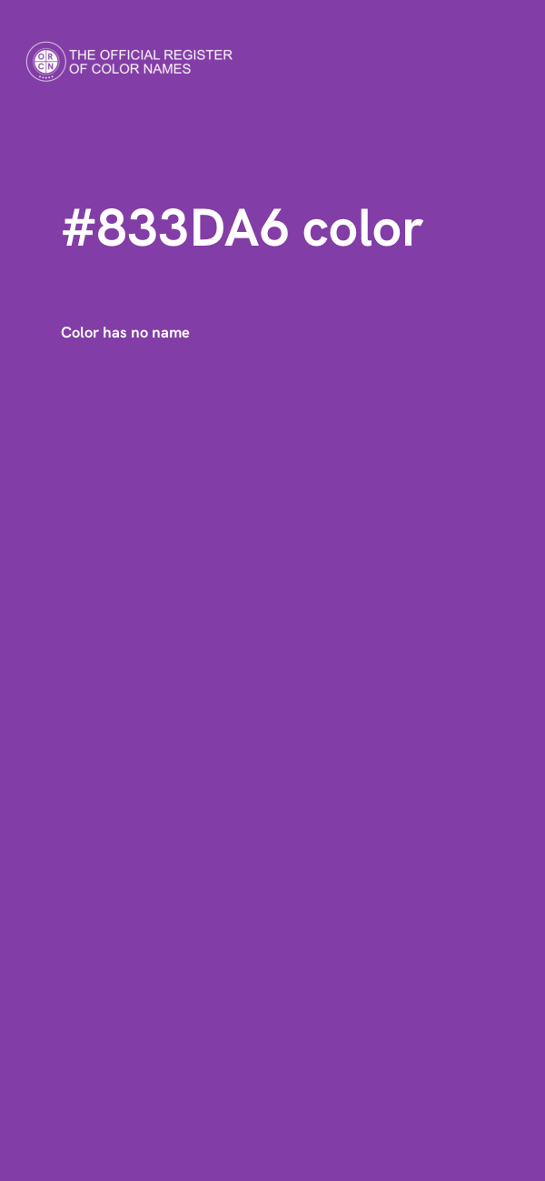 #833DA6 color image
