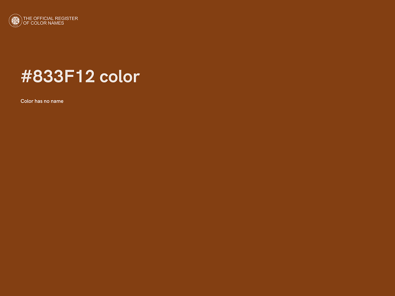 #833F12 color image