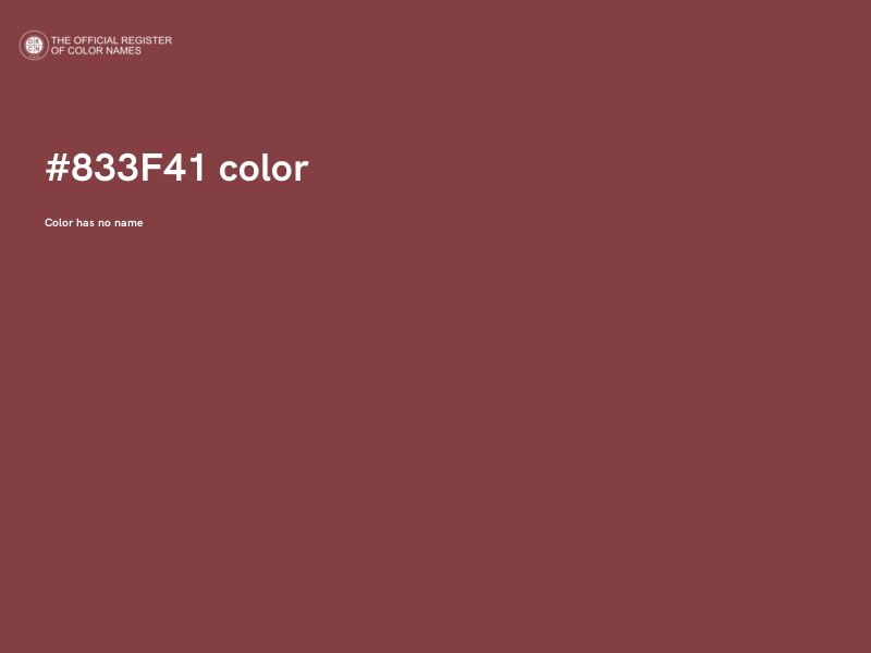#833F41 color image