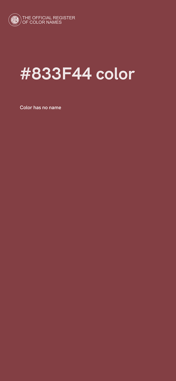 #833F44 color image