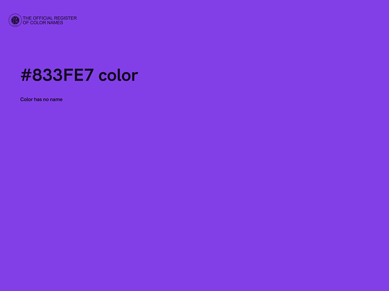 #833FE7 color image