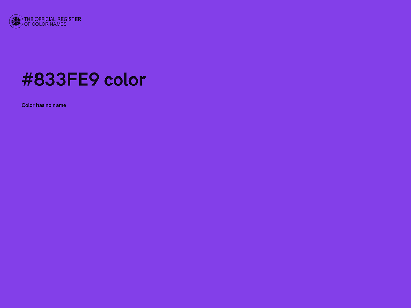 #833FE9 color image