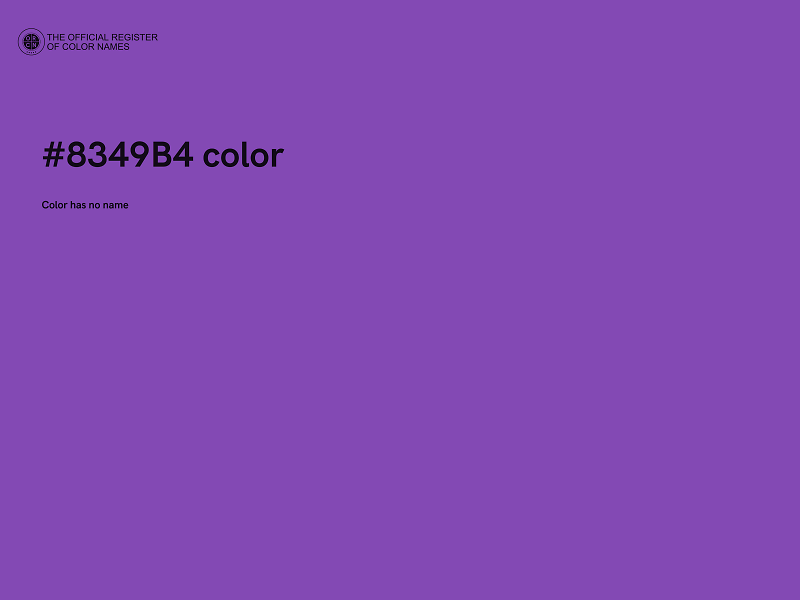 #8349B4 color image