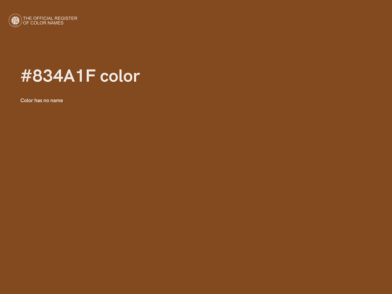 #834A1F color image