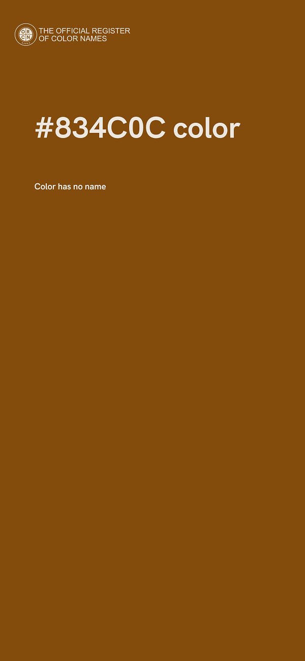 #834C0C color image