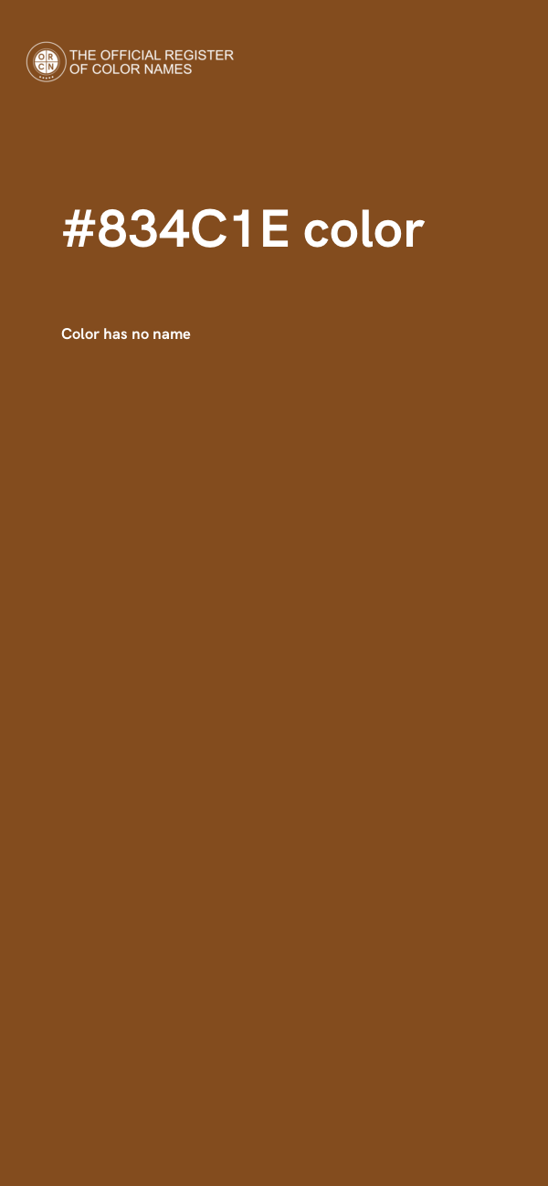 #834C1E color image