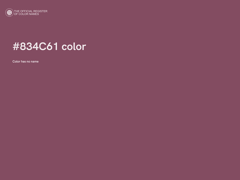 #834C61 color image