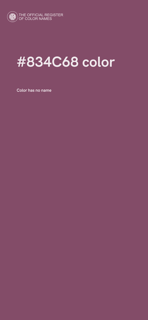 #834C68 color image
