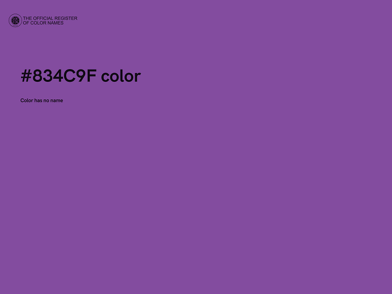 #834C9F color image