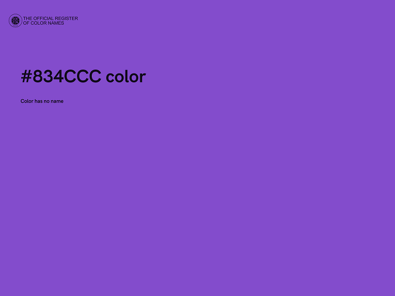 #834CCC color image