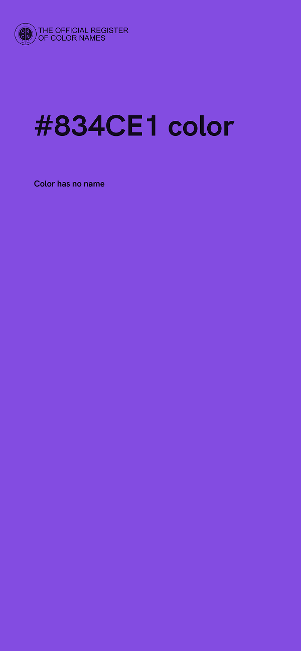 #834CE1 color image