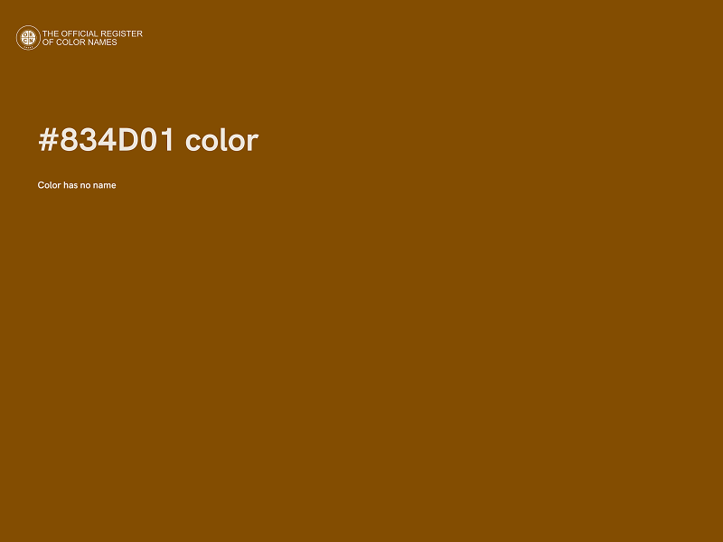 #834D01 color image