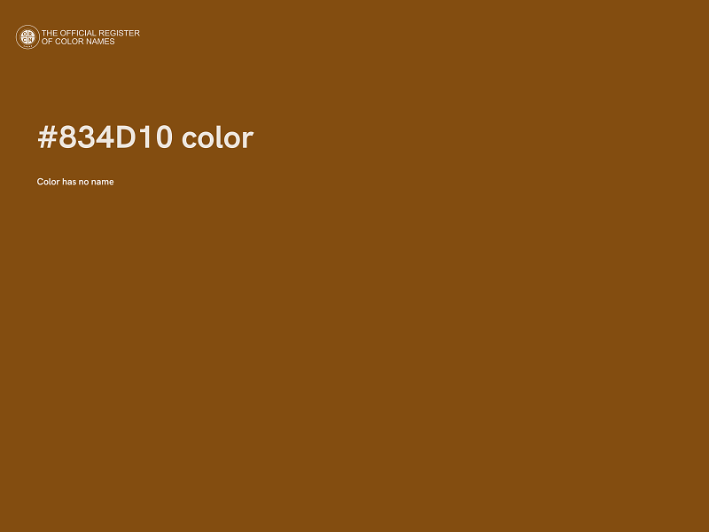 #834D10 color image