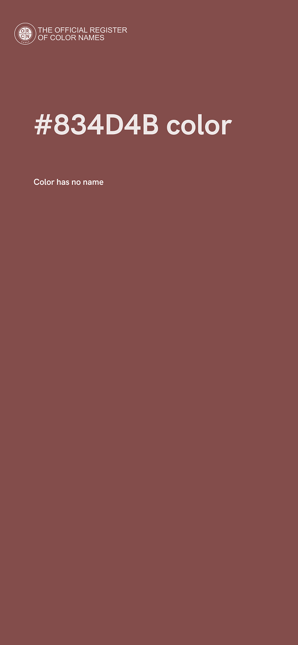#834D4B color image