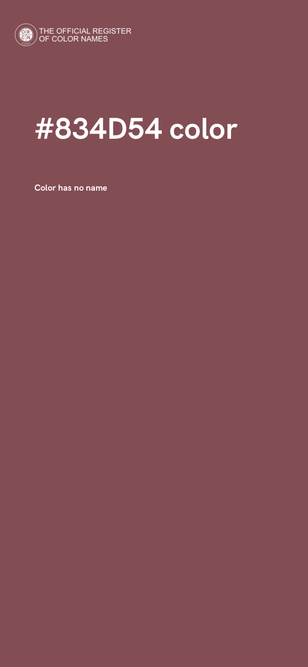 #834D54 color image