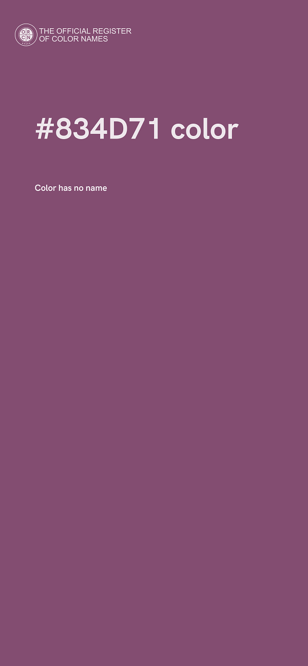 #834D71 color image
