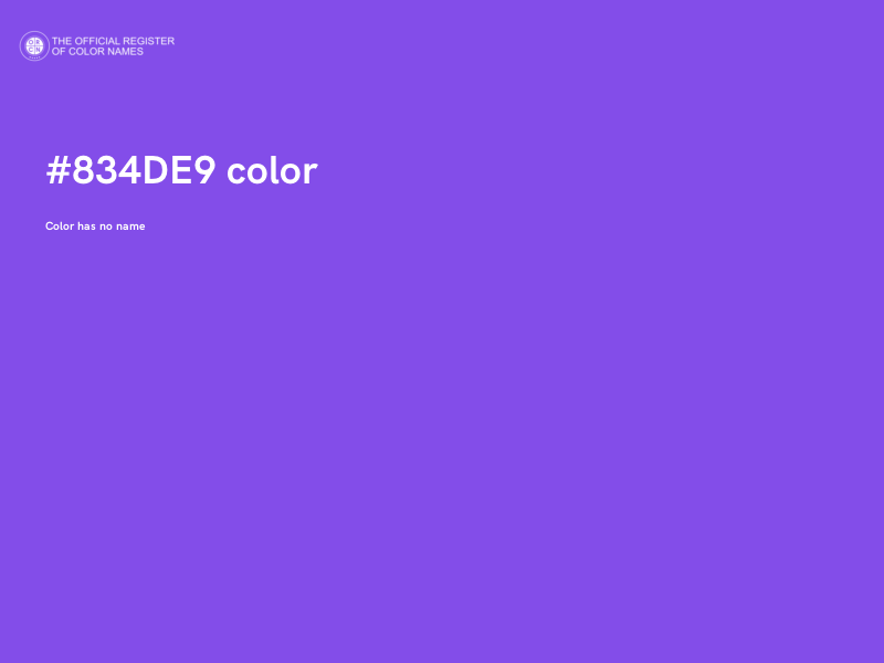#834DE9 color image