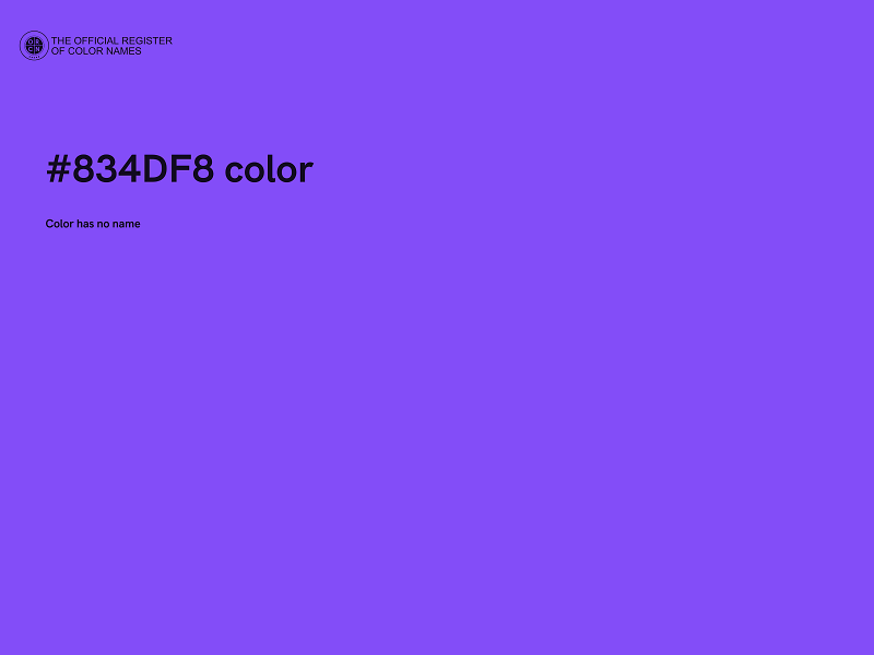 #834DF8 color image