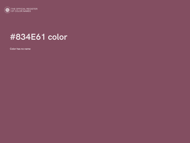 #834E61 color image