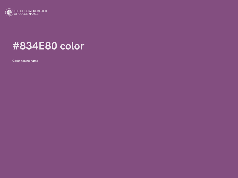 #834E80 color image