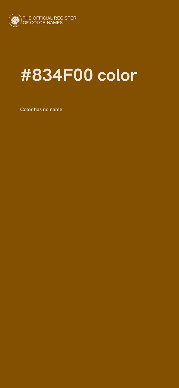 #834F00 color image