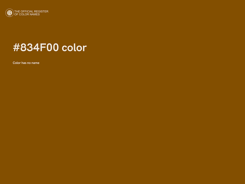 #834F00 color image