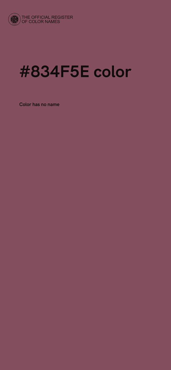 #834F5E color image