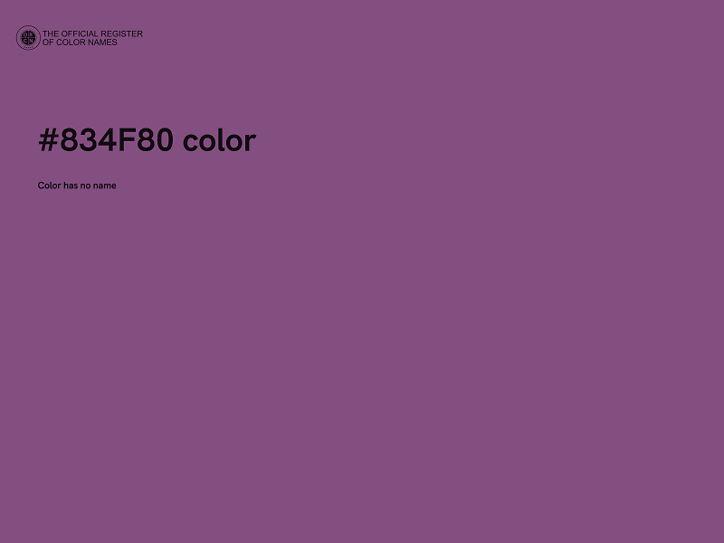 #834F80 color image