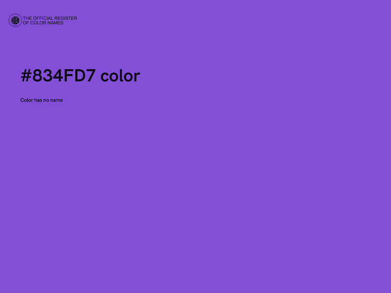#834FD7 color image