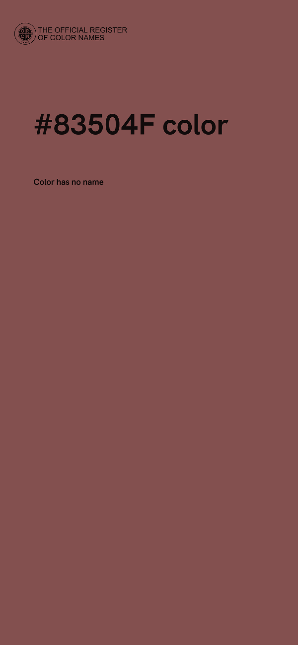 #83504F color image