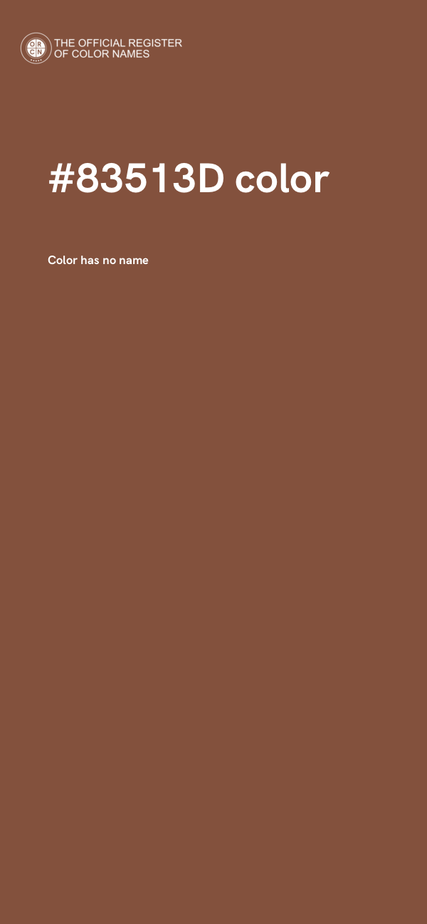 #83513D color image