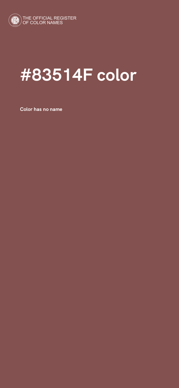 #83514F color image