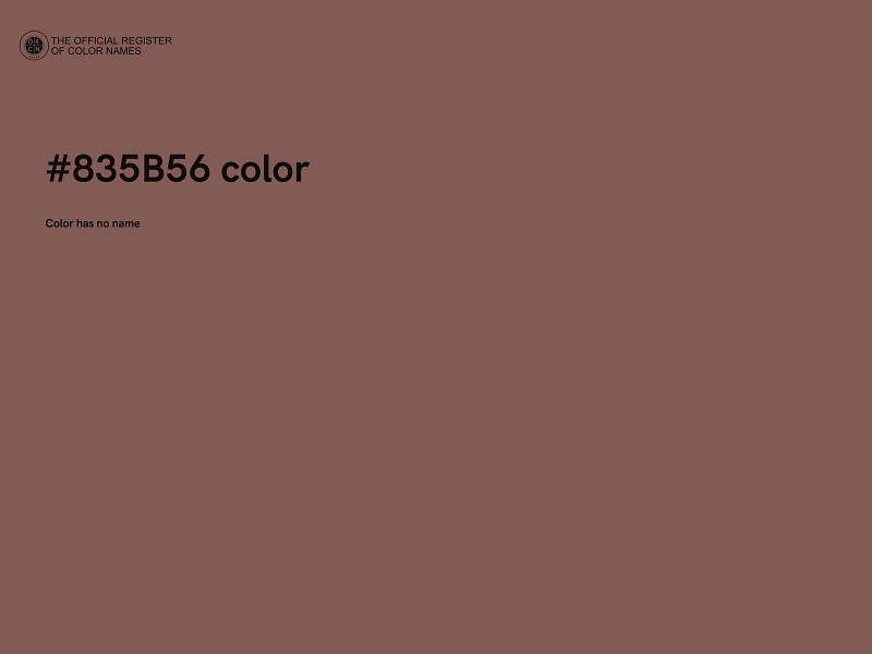 #835B56 color image