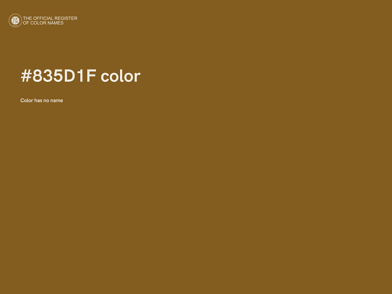 #835D1F color image