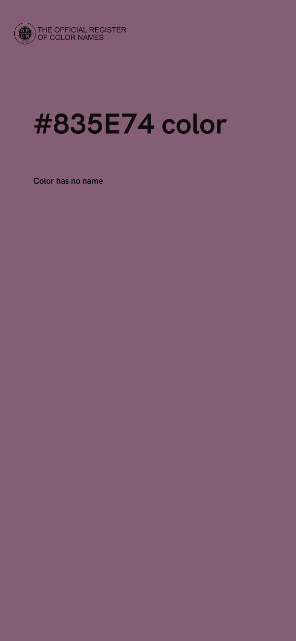 #835E74 color image