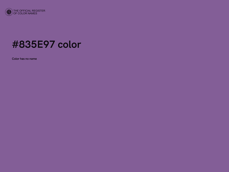 #835E97 color image