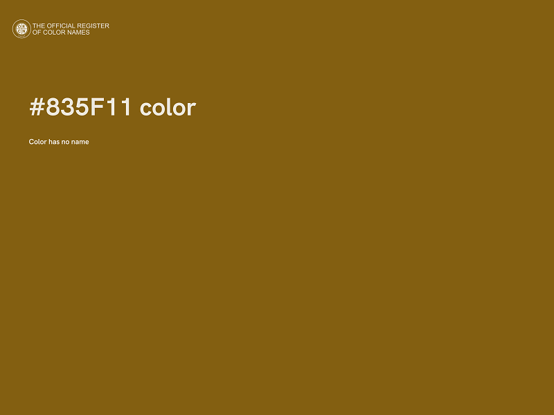 #835F11 color image