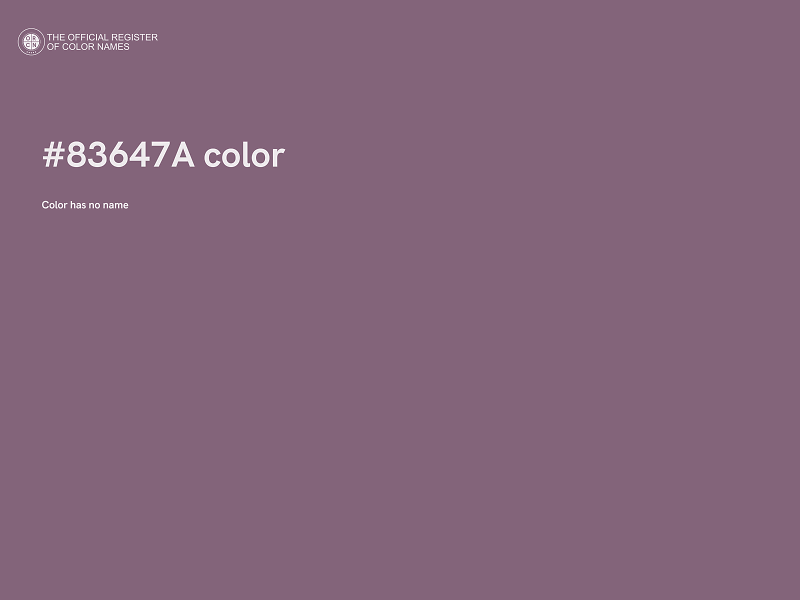 #83647A color image