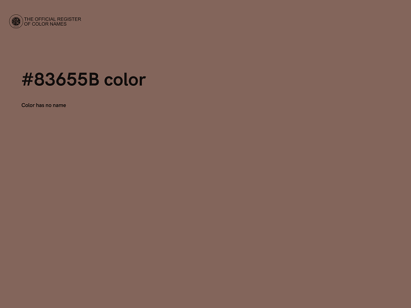 #83655B color image
