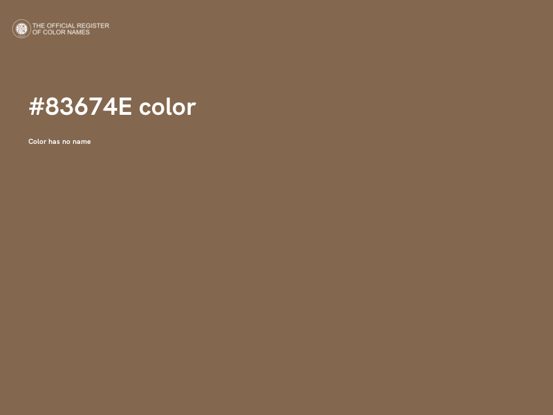 #83674E color image