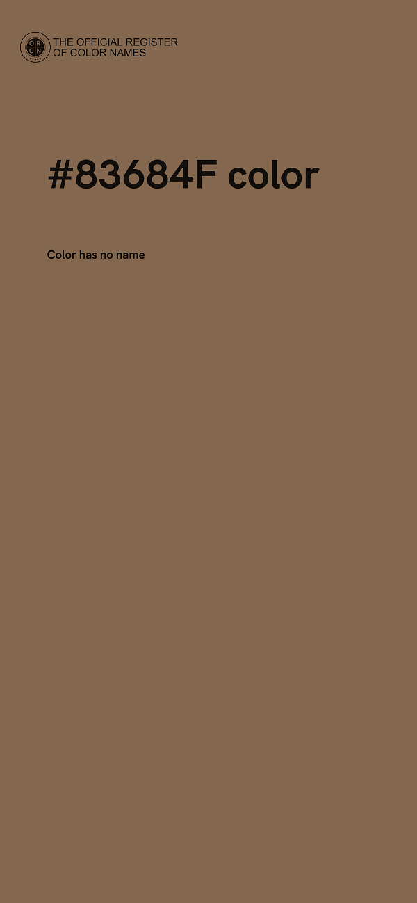 #83684F color image
