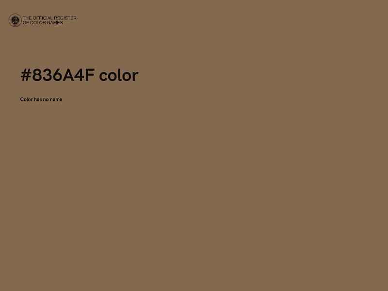 #836A4F color image