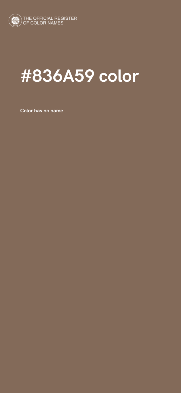 #836A59 color image