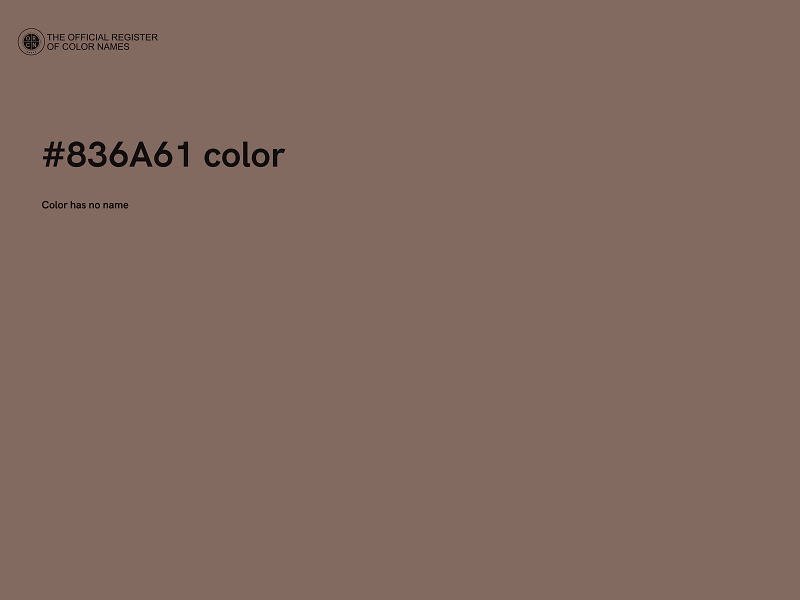 #836A61 color image