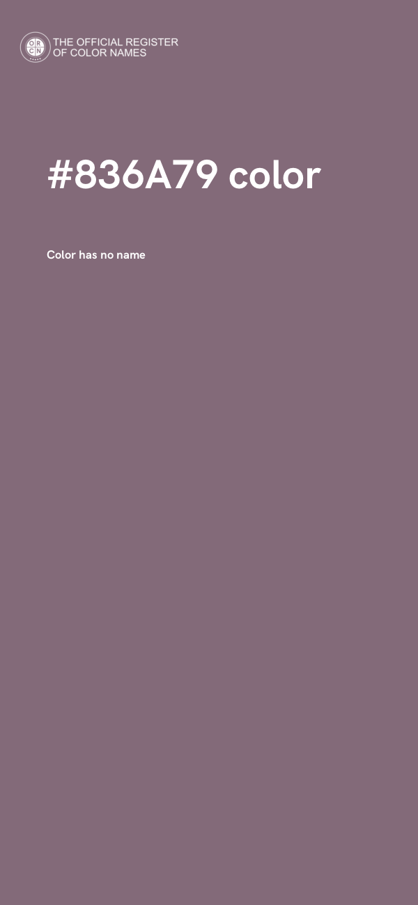 #836A79 color image