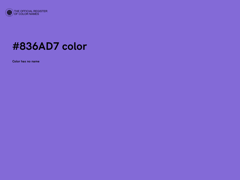 #836AD7 color image
