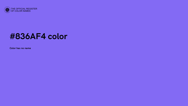 #836AF4 color image